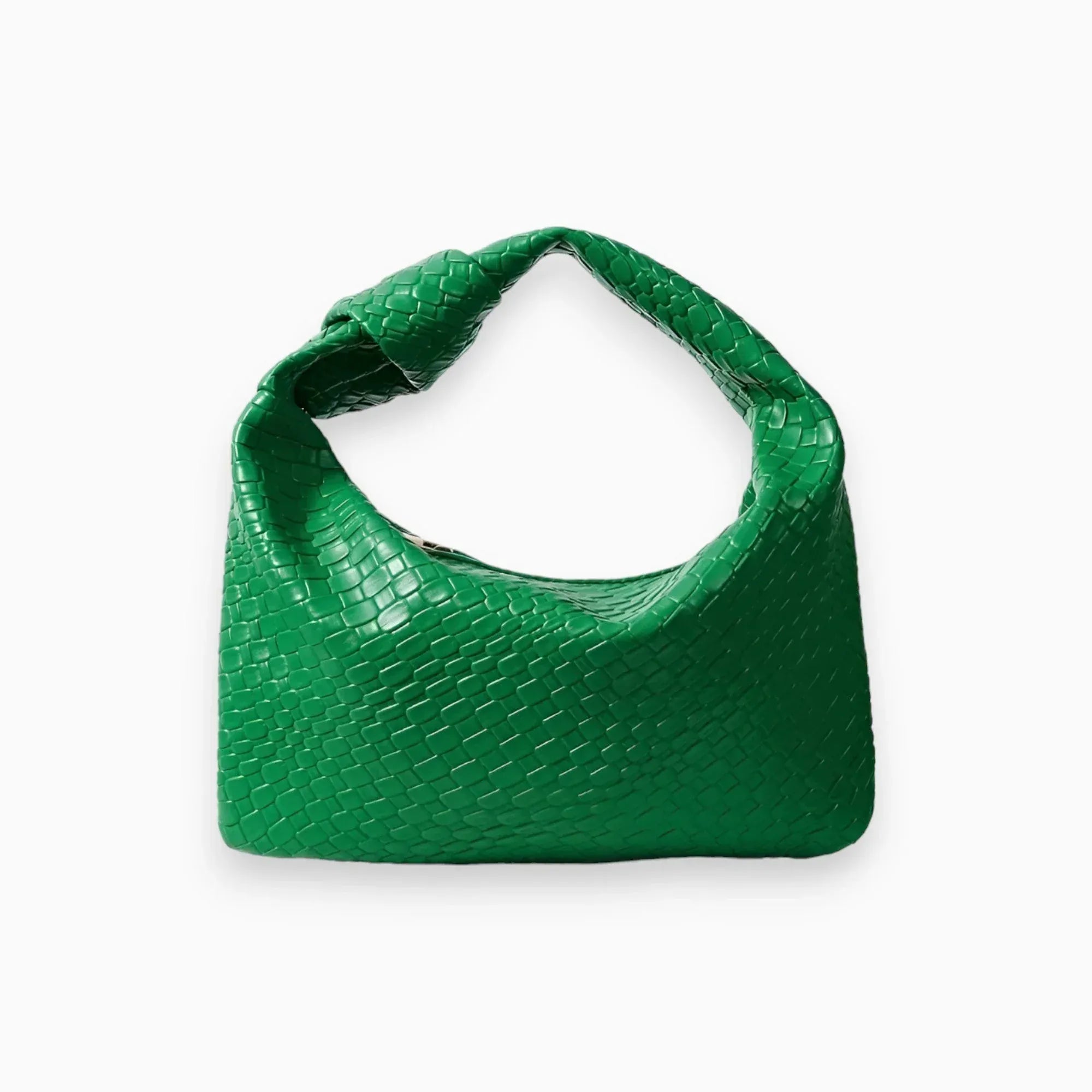 Celvera Tas Dames - Gevlochten Model met Knoophandvat en Rits | Casual