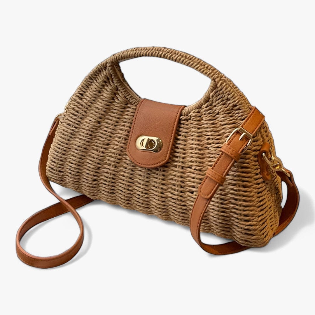 Celvera Tas Dames - Gevlochten Model met Draaislot en Schouderriem | Boho