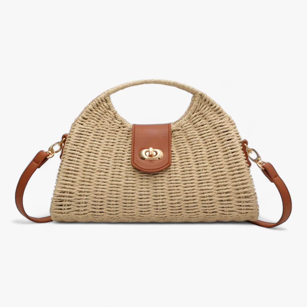 Celvera Tas Dames - Gevlochten Model met Draaislot en Schouderriem | Boho