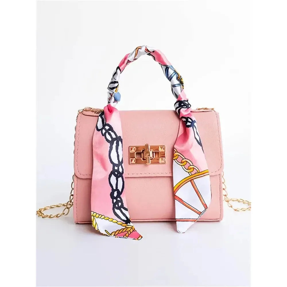 Celvera Tas Dames - Compacte Flap Tas met Sjaal en Gouden Ketting | Chique