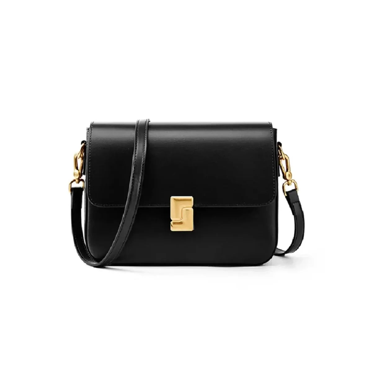 Celvera Tas Dames - Gestructureerde Flap Tas met Gouden Slot | Klassiek