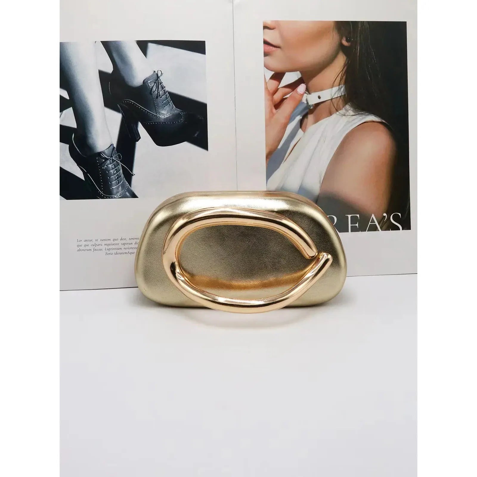 Celvera Tas Dames - Clutch met Gouden Detail | Chique