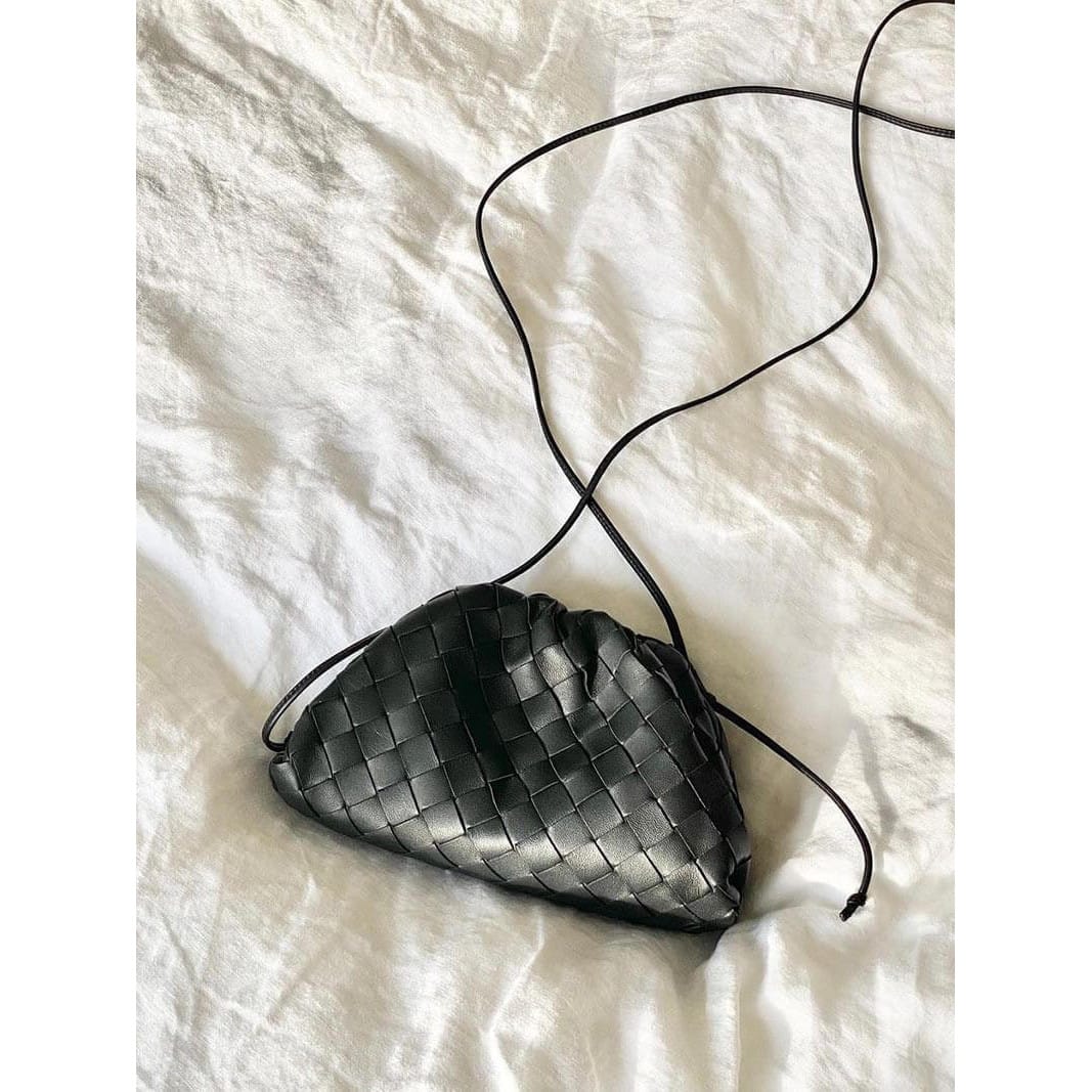 Celvera Trendy Gevlochten Dames Handtas – Compacte Handtas van Vegan Leer
