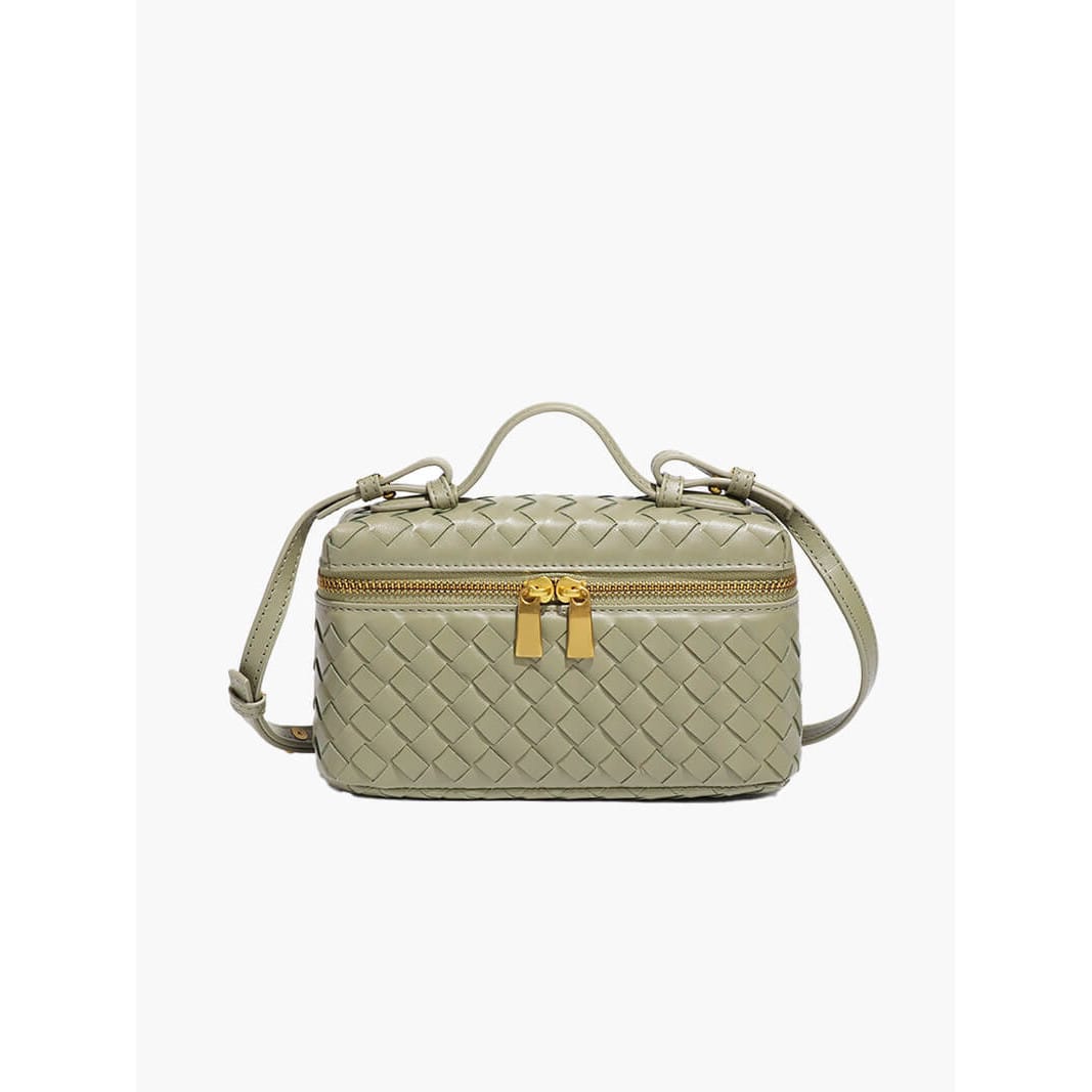 Celvera Luxe Gevlochten Handtas – Compacte Dames Tas voor Avond en Dag
