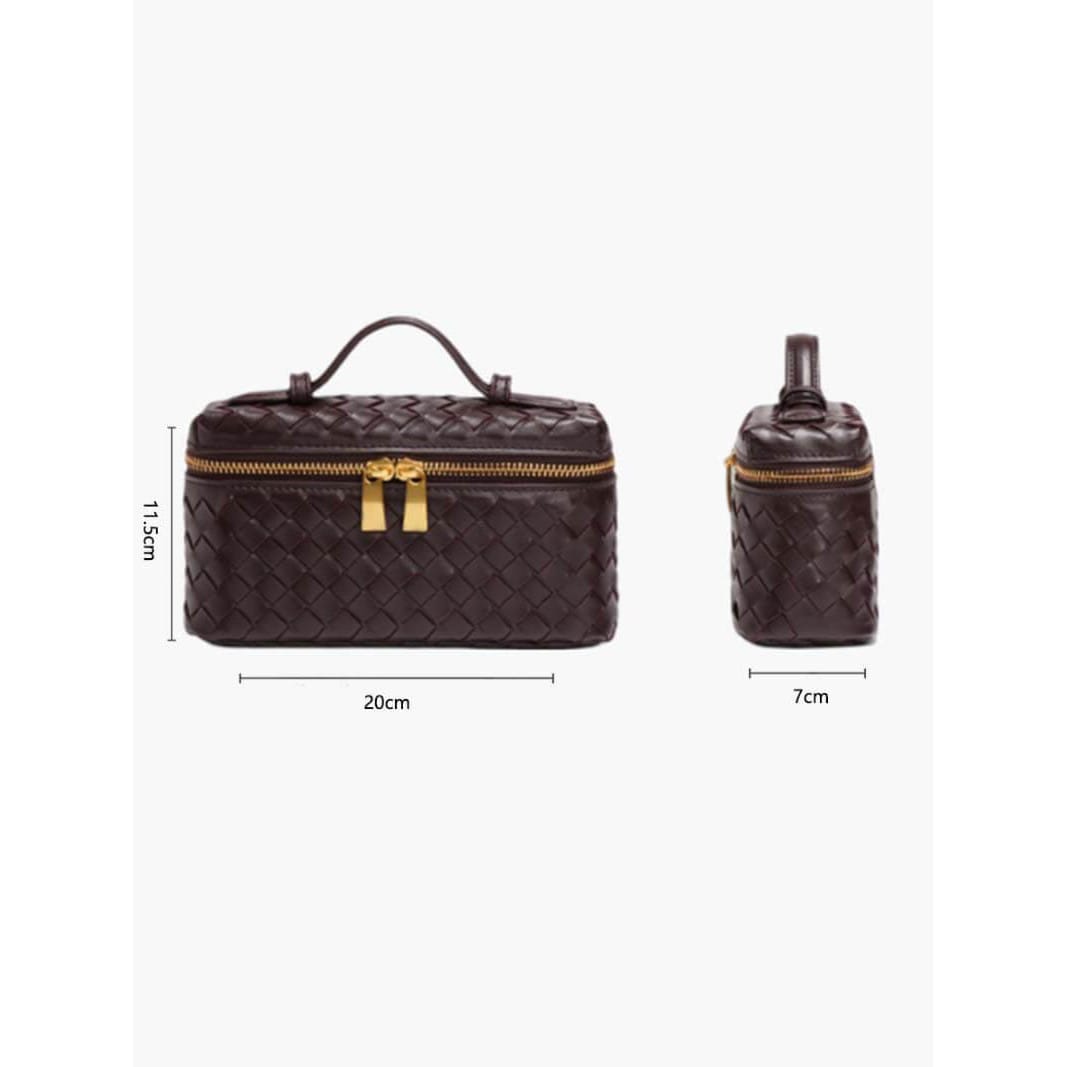Celvera Luxe Gevlochten Handtas – Compacte Dames Tas voor Avond en Dag